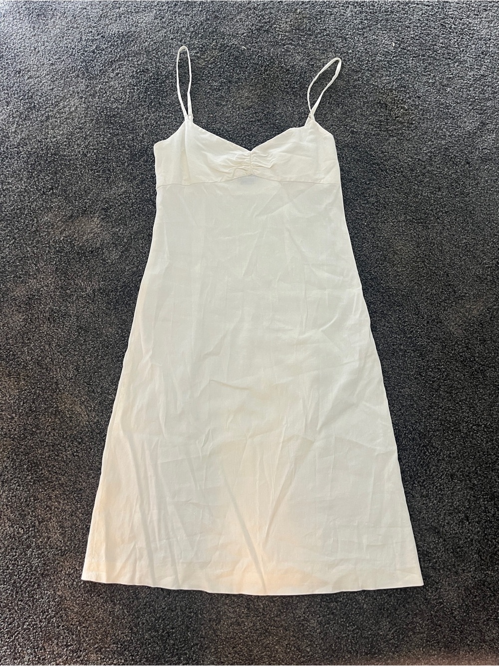 Theory Cream Slip Midi Dress